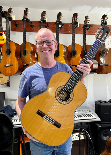 James with his new Takamine No.8 Custom Classical Guitar