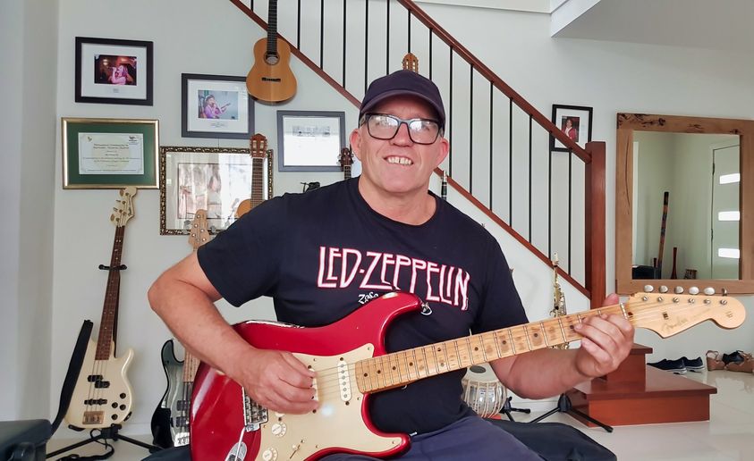 Glenn with a Fender Stratocaster '59