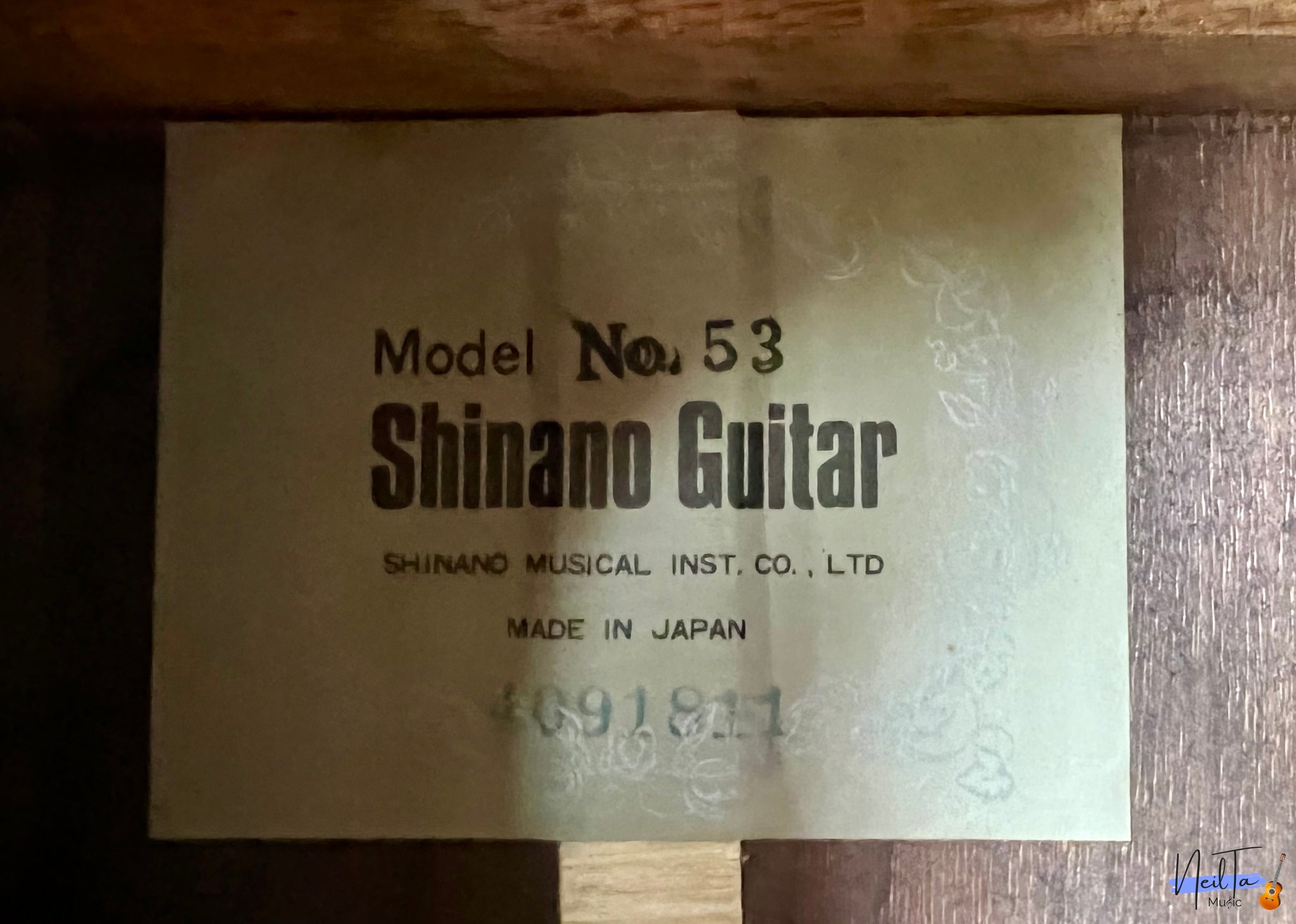 Shinano No.53 Classical Guitar from Mid 1960s – Neil Ta Music