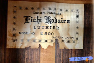 Eichi Kodaira Luthier model E500 Concert Classical Guitar 1974