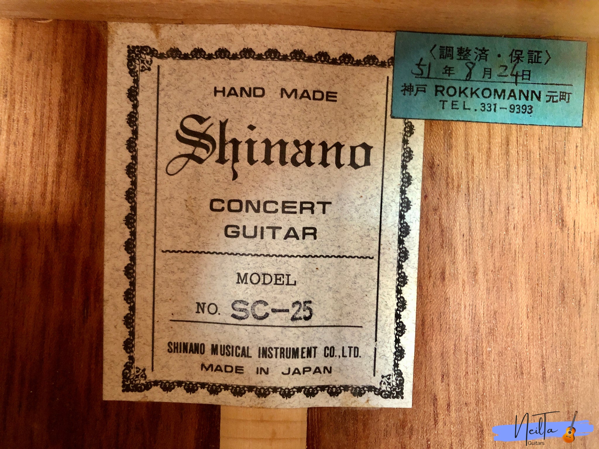 Shinano SC-25 Handmade Concert Classical Guitar – Neil Ta Music