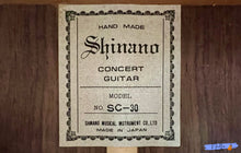 Load image into Gallery viewer, Shinano SC-30 Handmade Concert Classical Guitar
