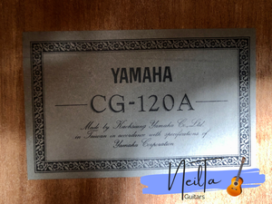 YAMAHA CG-120A ELECTRIC CLASSICAL GUITAR 1987
